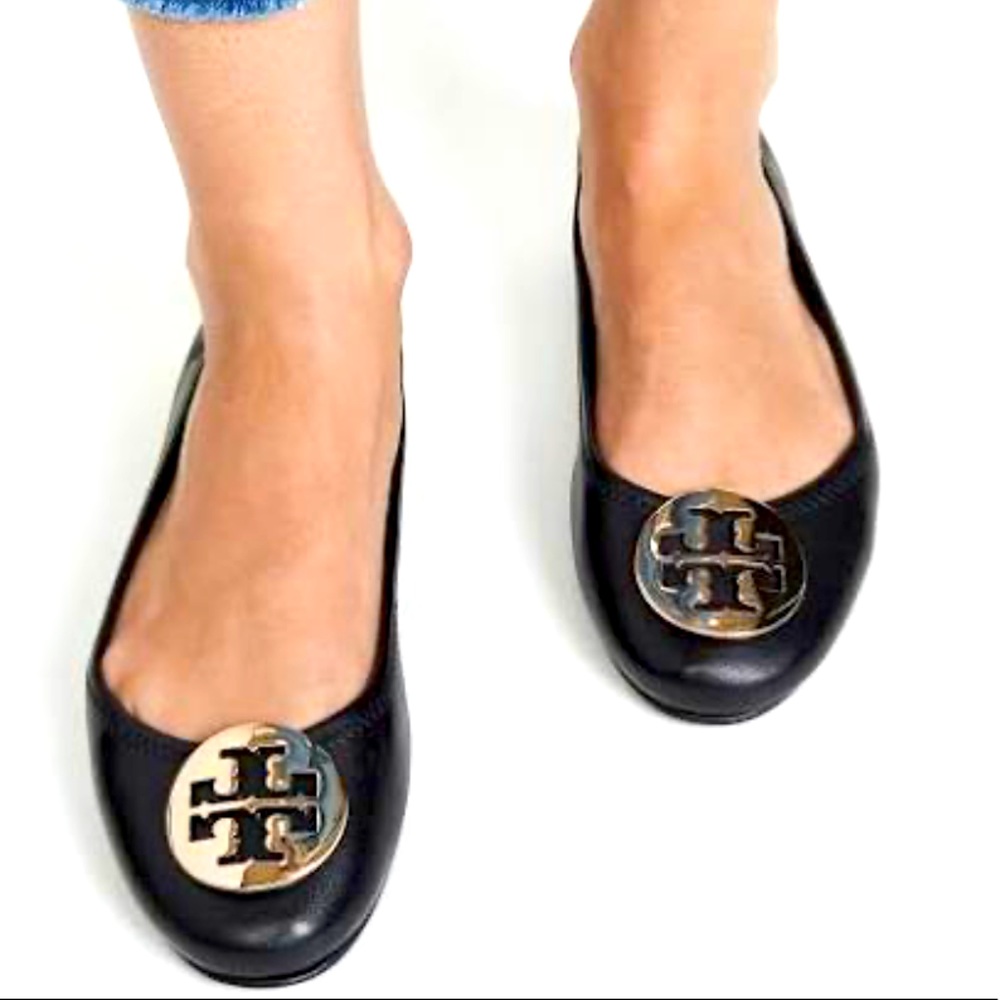 Tory Burch Minnie Leather Ballet Flats